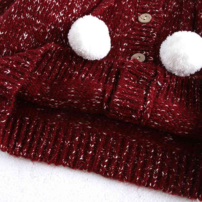 Knitted Sweater Red Christmas Snowflake Sweater