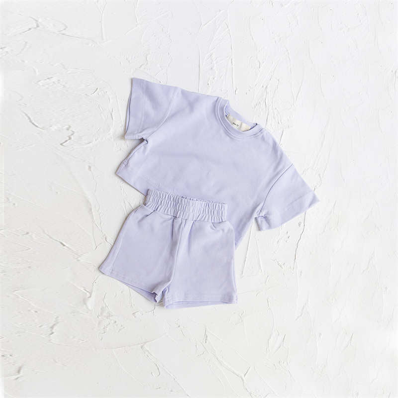 Solid Color  T-shirt Two-piece Set