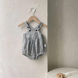 Striped Jumpsuit with Suspenders For Baby