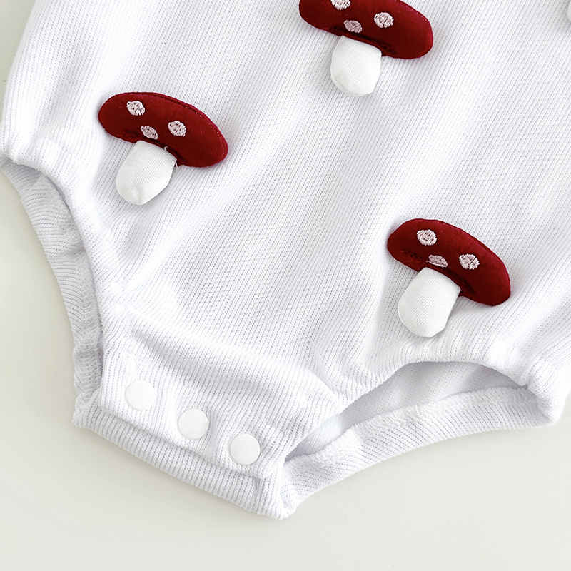 Newborn Long Sleeve Cartoon Duck Mushroom Jumpsuit