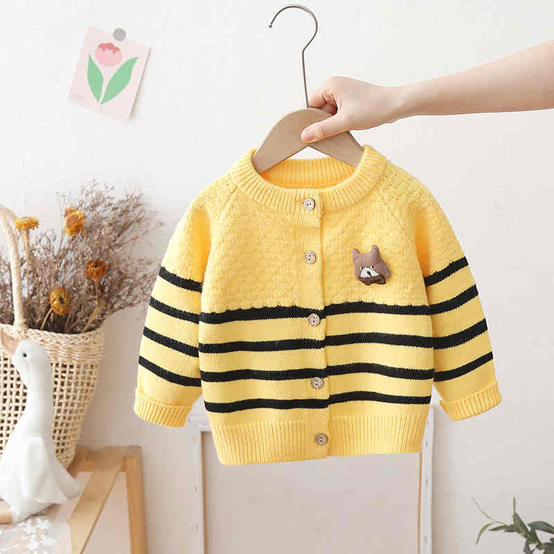 Bear Striped Kids Knitted Sweater