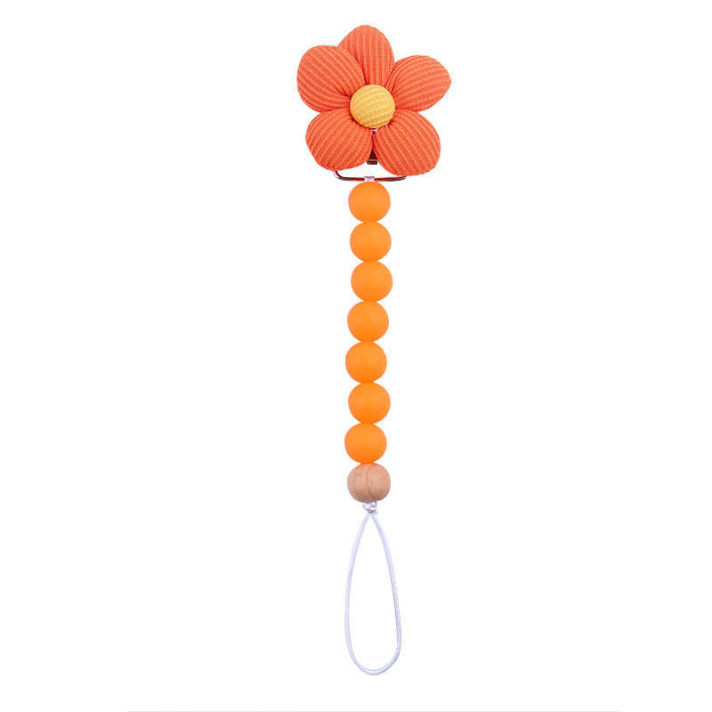 Flower Beaded Pacifier Chain