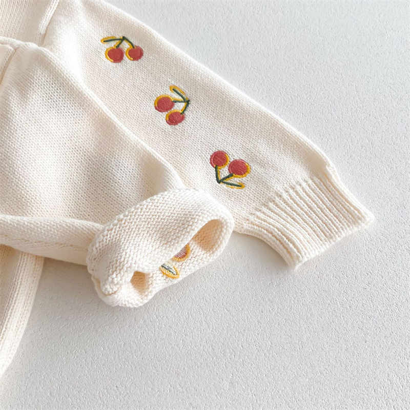 Children's Cherry Embroidered Sweater