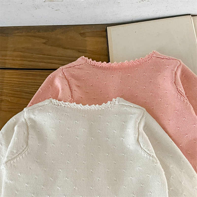 Infant and Toddler Solid Color Jacquard Cardigan Sweater