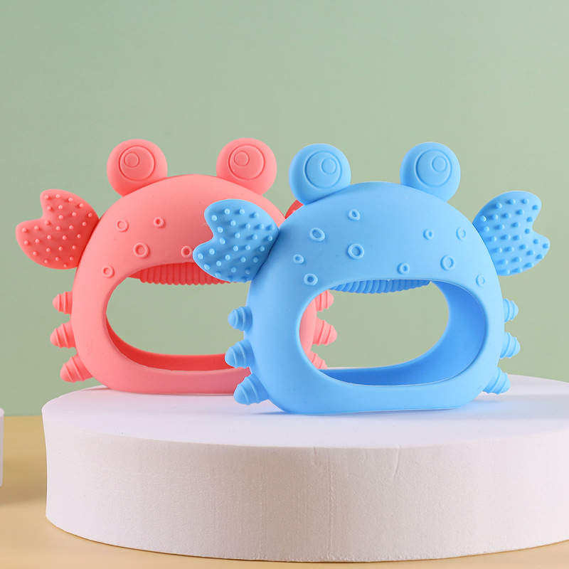 Crab Shape Infant Silicone Teether Chew Toy