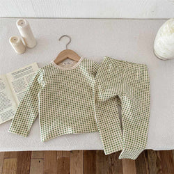 Plaid Comfortable Children's Home Clothes Set