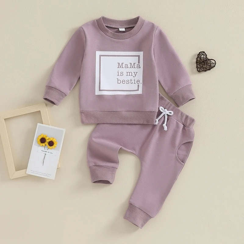 Mother's Day Printed Top Pocket Trousers Boy Suit