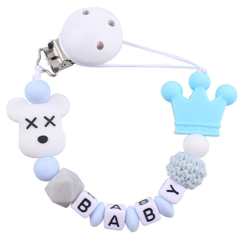 Violent Bear Teether Pacifier Chain Anti-drop Chain