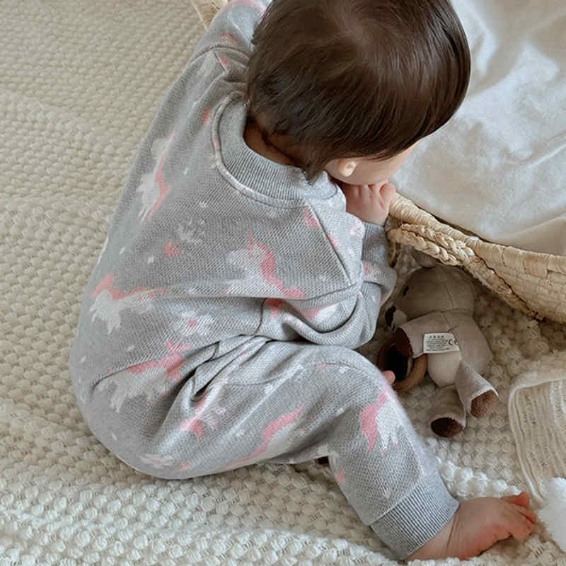 Baby Jacquard Bunny Unicorn Bodysuit