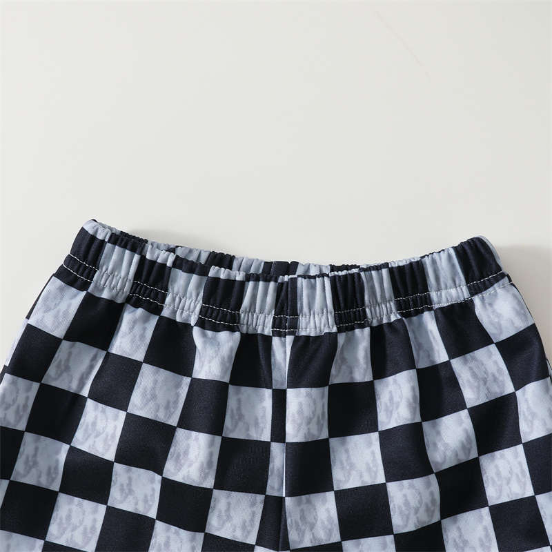 Baby Tank Top Plaid Shorts Two-piece Set