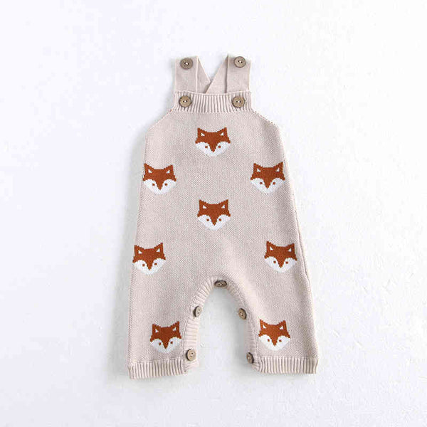 Fox Cute Knitted Baby Onesie