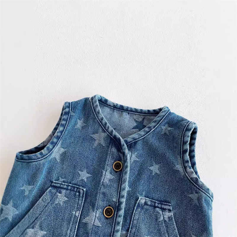 Denim All-match Retro Vest