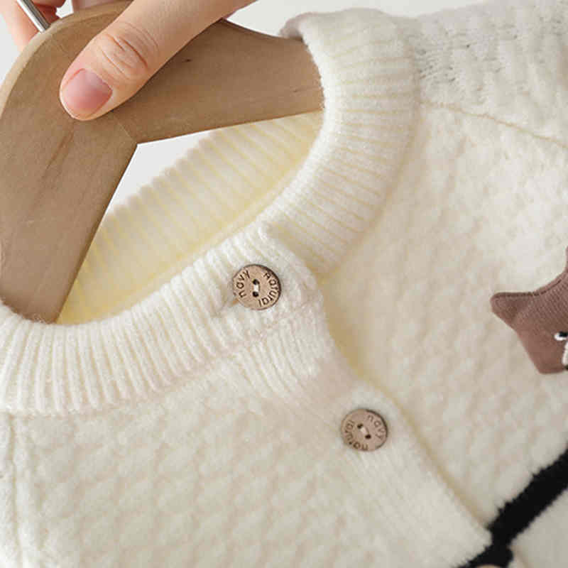 Bear Striped Kids Knitted Sweater