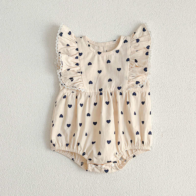 Heart-shaped Onesie for Baby Girls