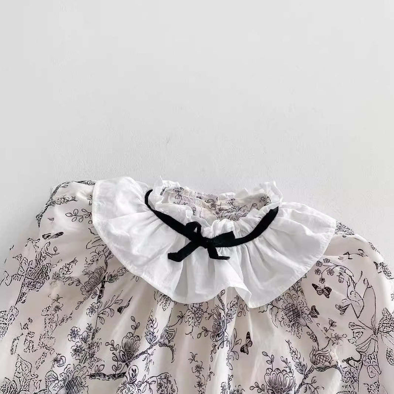 Baby Girl Doll Collar Floral Two Piece Set