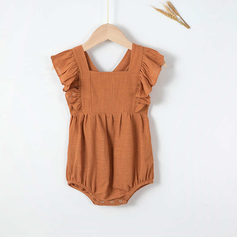 Little Flying Sleeve Triangle Crawl Suit