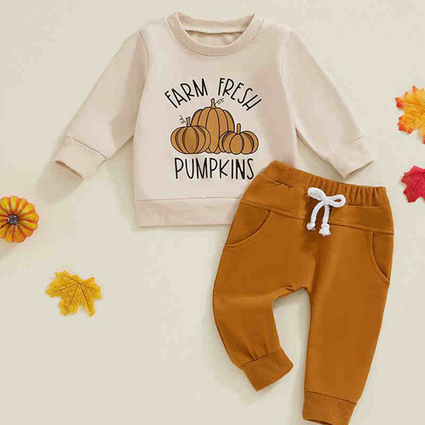 Halloween Children's Long-sleeved Casual Two-piece Suit