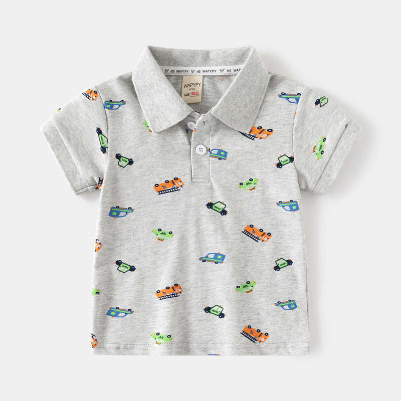 Car Print Short Sleeve T-shirt