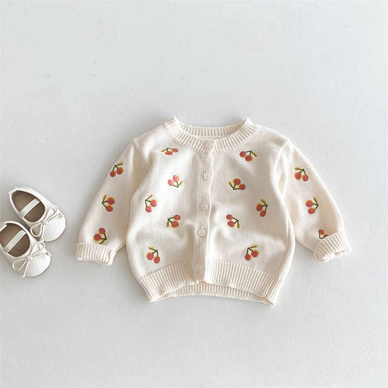 Children's Cherry Embroidered Sweater