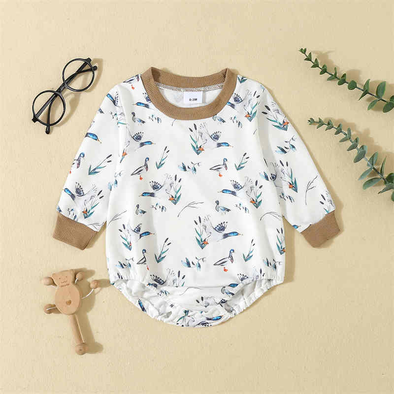 Duck Print Toddler Romper