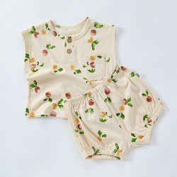 Sleeveless Printed Baby Set