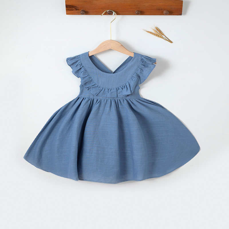 Wooden Ear Edge Vest Cute Skirt