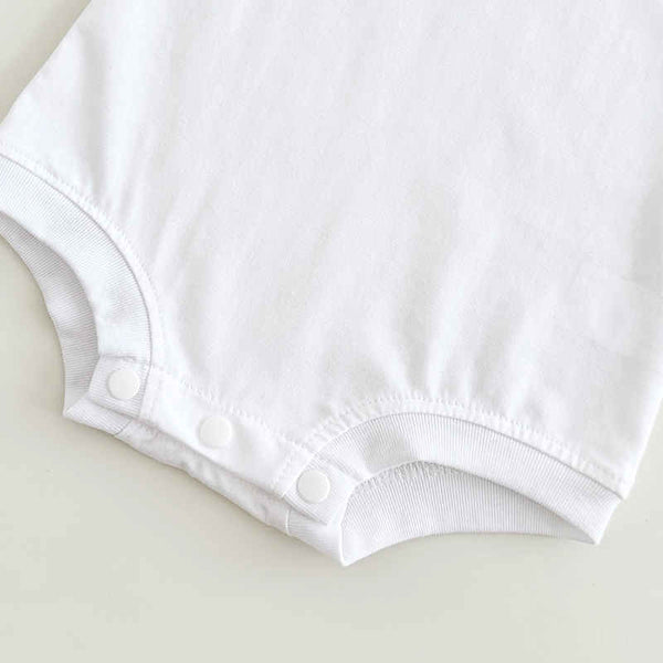 White Heart Embroidered Newborn Bodysuit