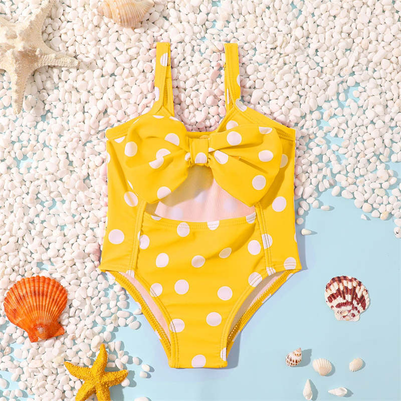 Polka-dot Backless One-piece Swimsuit