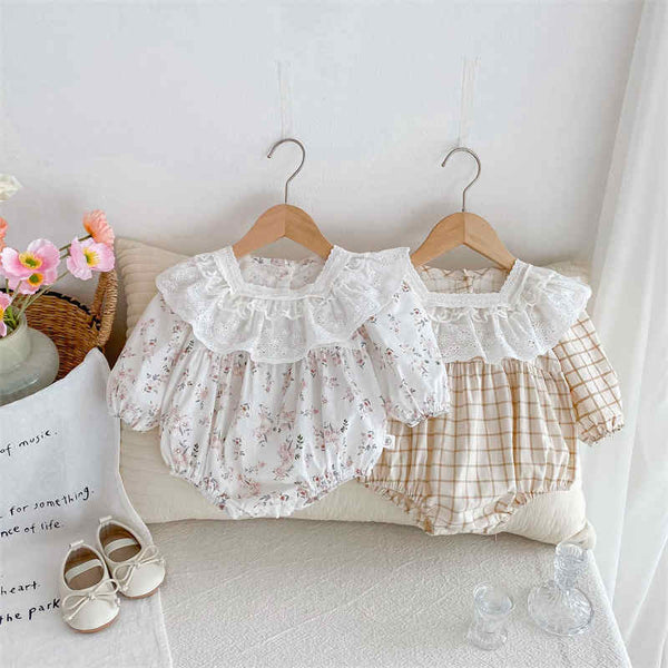 Baby Lace Lapel Jumpsuit