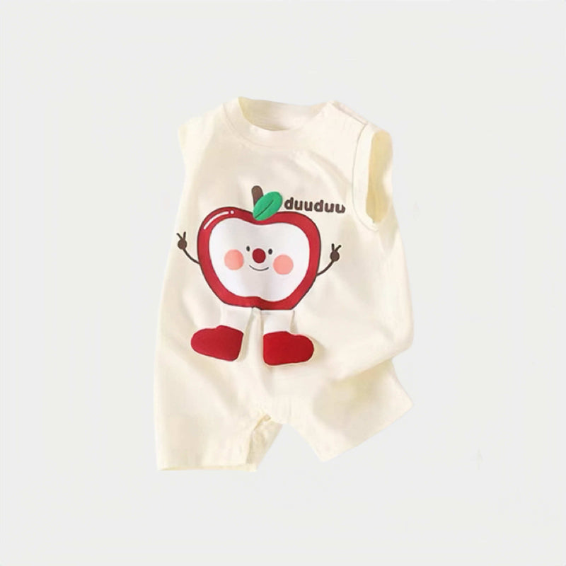 Newborn Cute Apple Vest Crawling Clothes