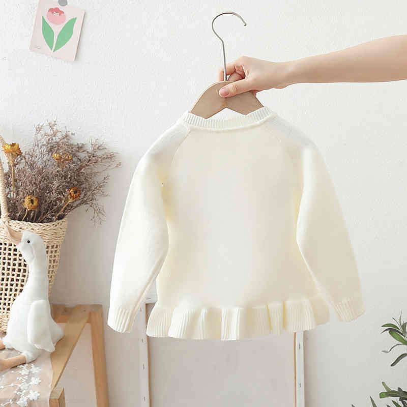 Girls Embroidered Sweater Coat