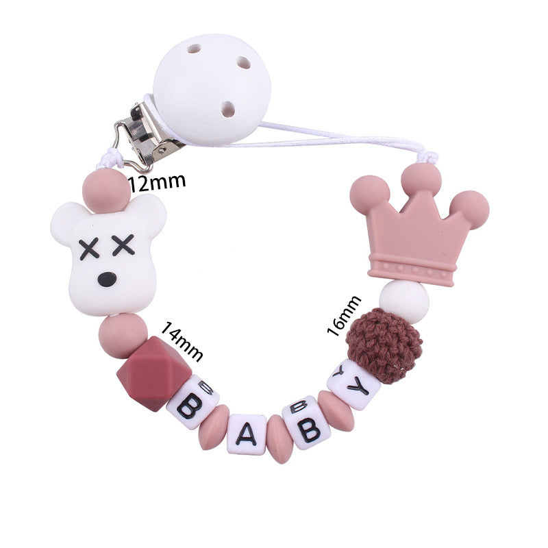 Violent Bear Teether Pacifier Chain Anti-drop Chain