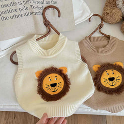 Little Lion Knitted Vest Sweater