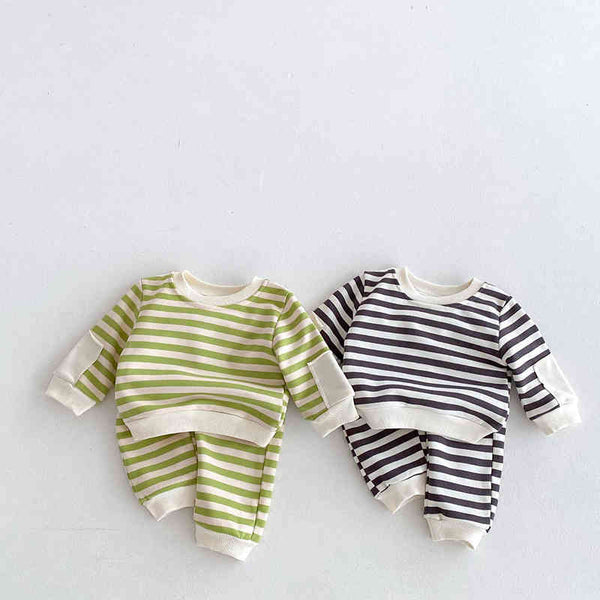 Striped Long-sleeved Kids Suit