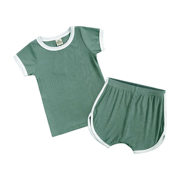 Candy Color Kid Sportswear Two-piece Set