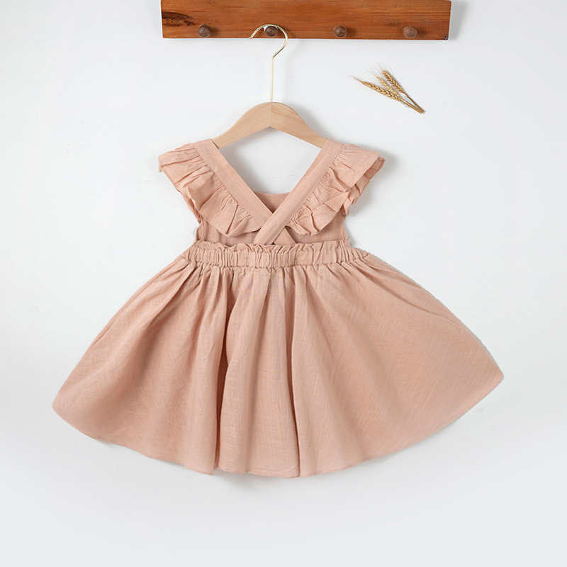 Wooden Ear Edge Vest Cute Skirt