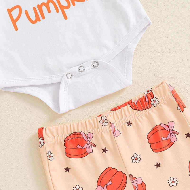 Bell-bottom Pumpkin Print Long-sleeved Halloween Suit