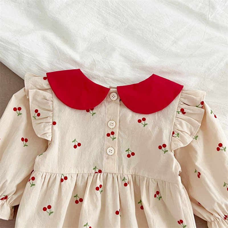 Infant Red Cherry Romper