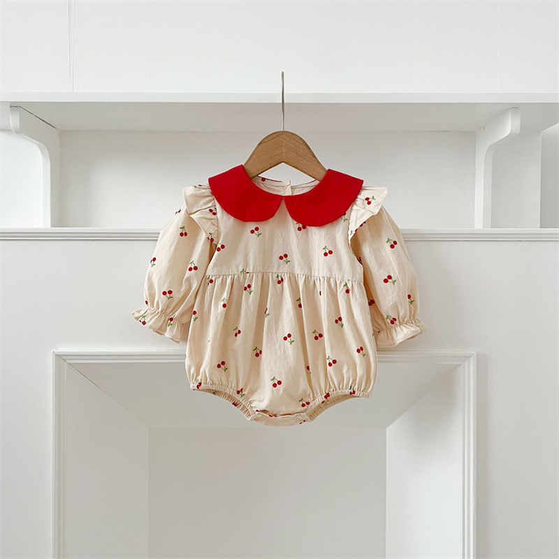 Infant Red Cherry Romper