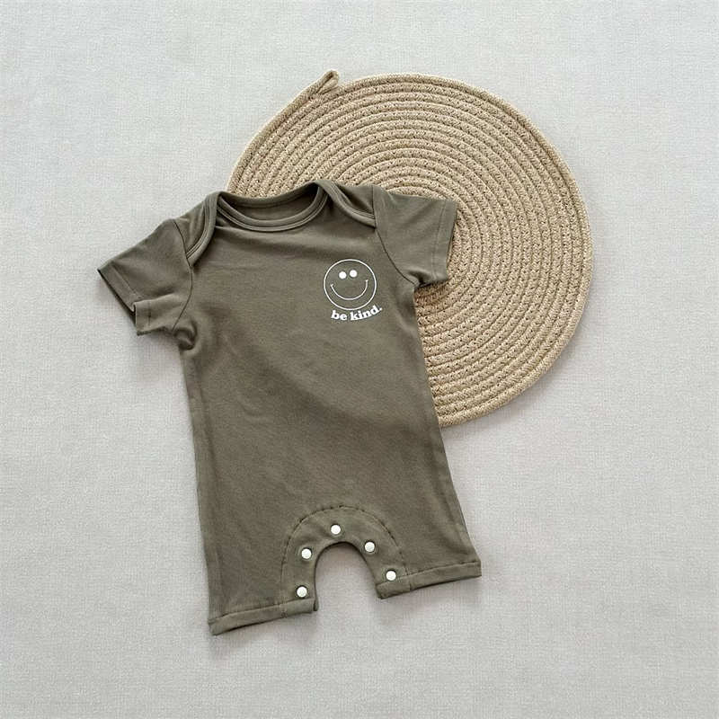 Smiley Short Sleeve Crawl Suit Baby