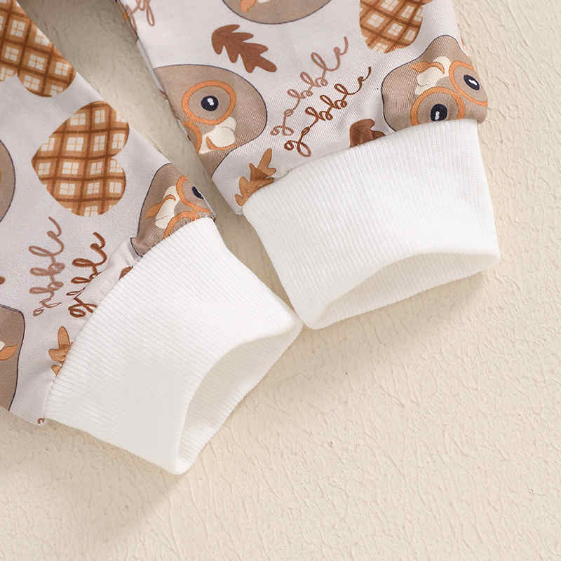 Children's Turkey Print Two-piece Set