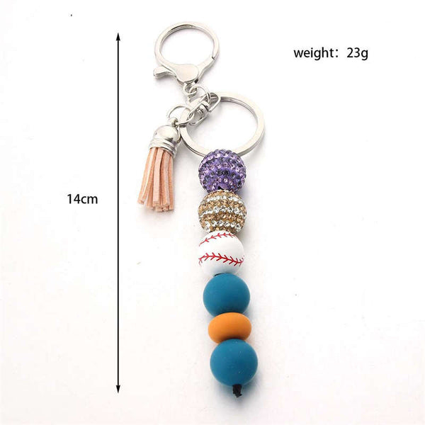 Baseball Keychain Football Game Pendant