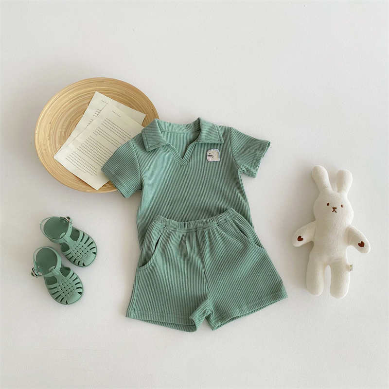 Short Sleeve Embroidered Two-piece Set