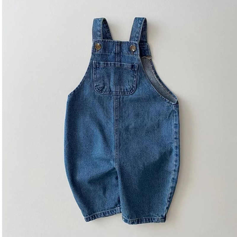 Children's Floral Denim Overalls