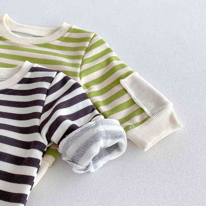 Striped Long-sleeved Kids Suit