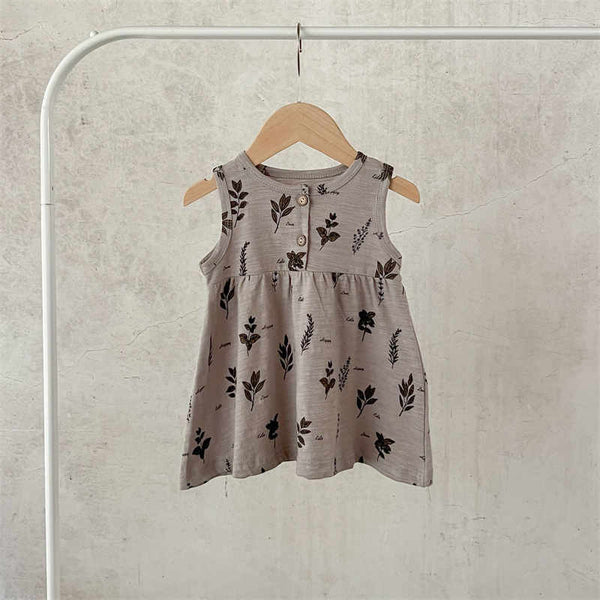 Girls Printed Vest Dress