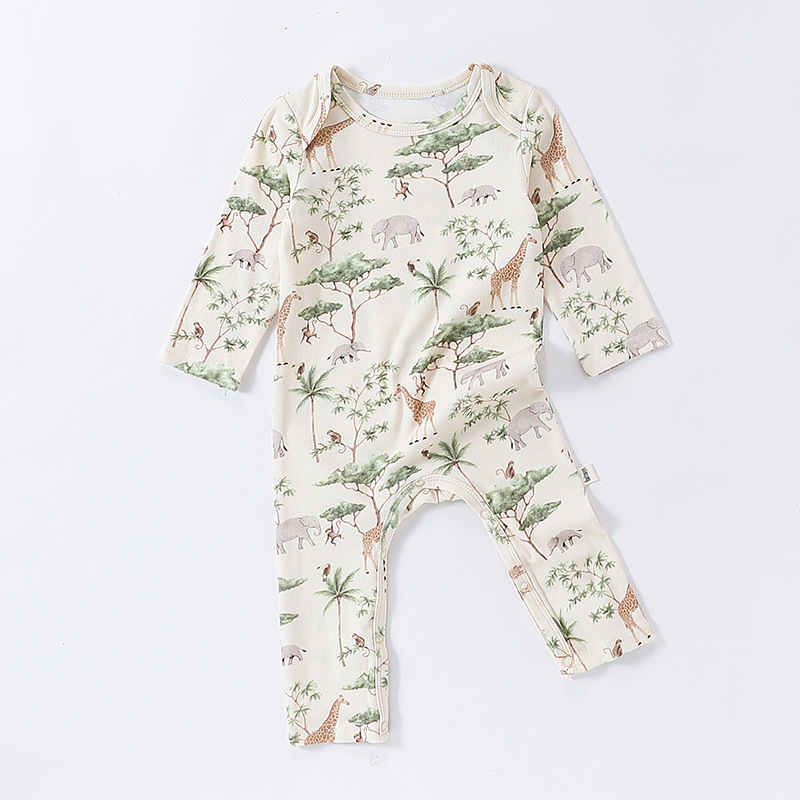 Newborn Panda Animal Print Romper