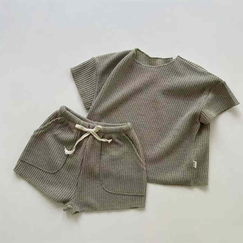 Infant and Toddler Short-sleeved Two-piece Suit