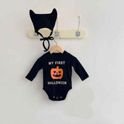 Pumpkin Print Baby Halloween Romper