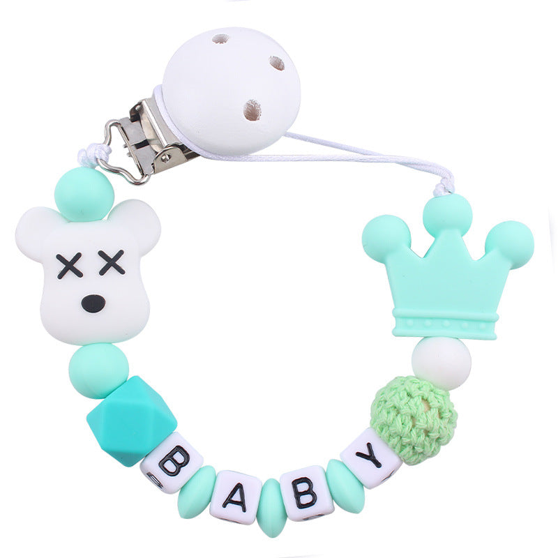 Violent Bear Teether Pacifier Chain Anti-drop Chain